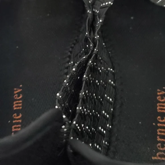 Bernie Mev Black and Silver Flat Size 38 - Picture 5 of 11